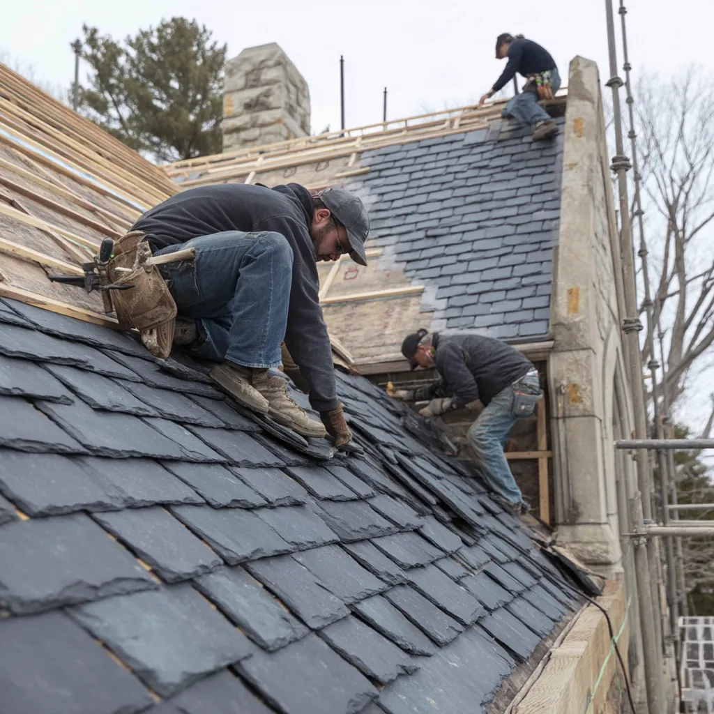 Slate Roof Installation